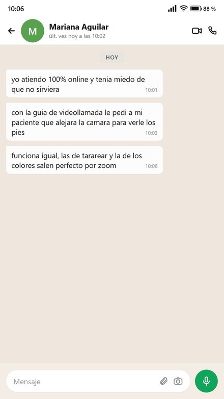 Mensaje de una terapeuta: atiende por videollamada