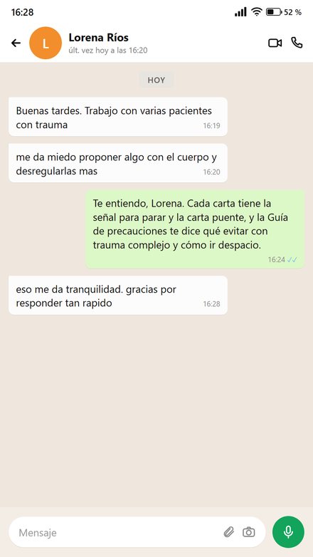 Mensaje de una terapeuta: miedo a retraumatizar