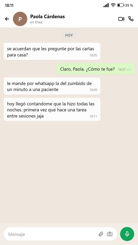 Mensaje de una terapeuta: las cartas para casa